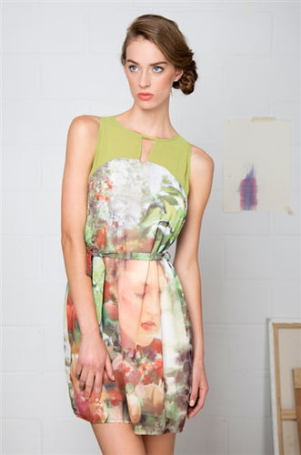 Impressionist Print Shift Dress