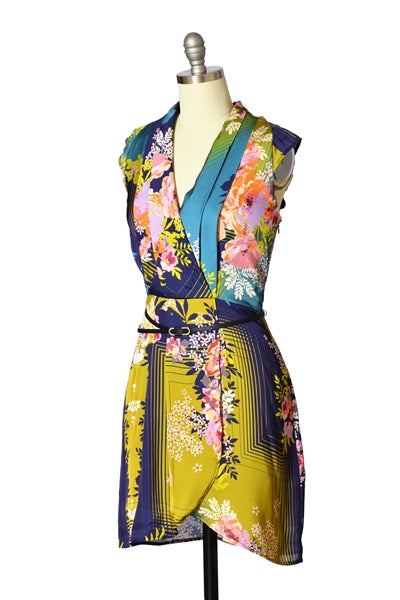 Tatum Asian-Inspired Floral V-Neck Dress Tatum Asian-Inspired Floral V-Neck Dress