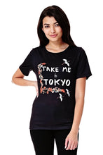 Take Me To Tokyo Printed T-Shirt in Black