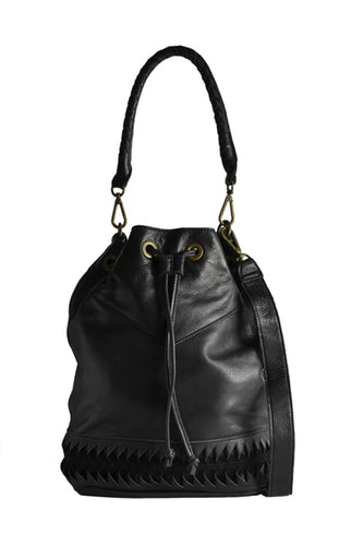 Debby Laser2 Vintage Lasercut Leather Bucket Bag