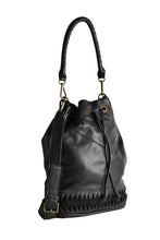 Debby Laser2 Vintage Lasercut Leather Bucket Bag