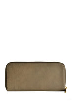 Lesley Luxury Leather Zip Wallet in Silt