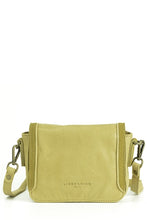 Licia Silky Coated Leather Mini Crossbody Bag in Mustard