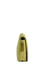 Licia Silky Coated Leather Mini Crossbody Bag in Mustard