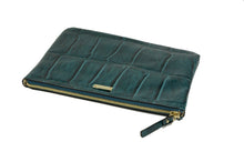 Knightsbridge Gia Pouch Croco Embossed Patent Leather
