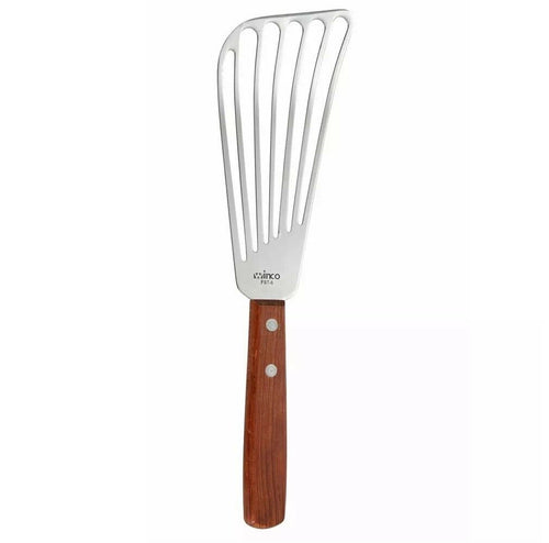 Stainless Fish Spatula with Wooden Handle